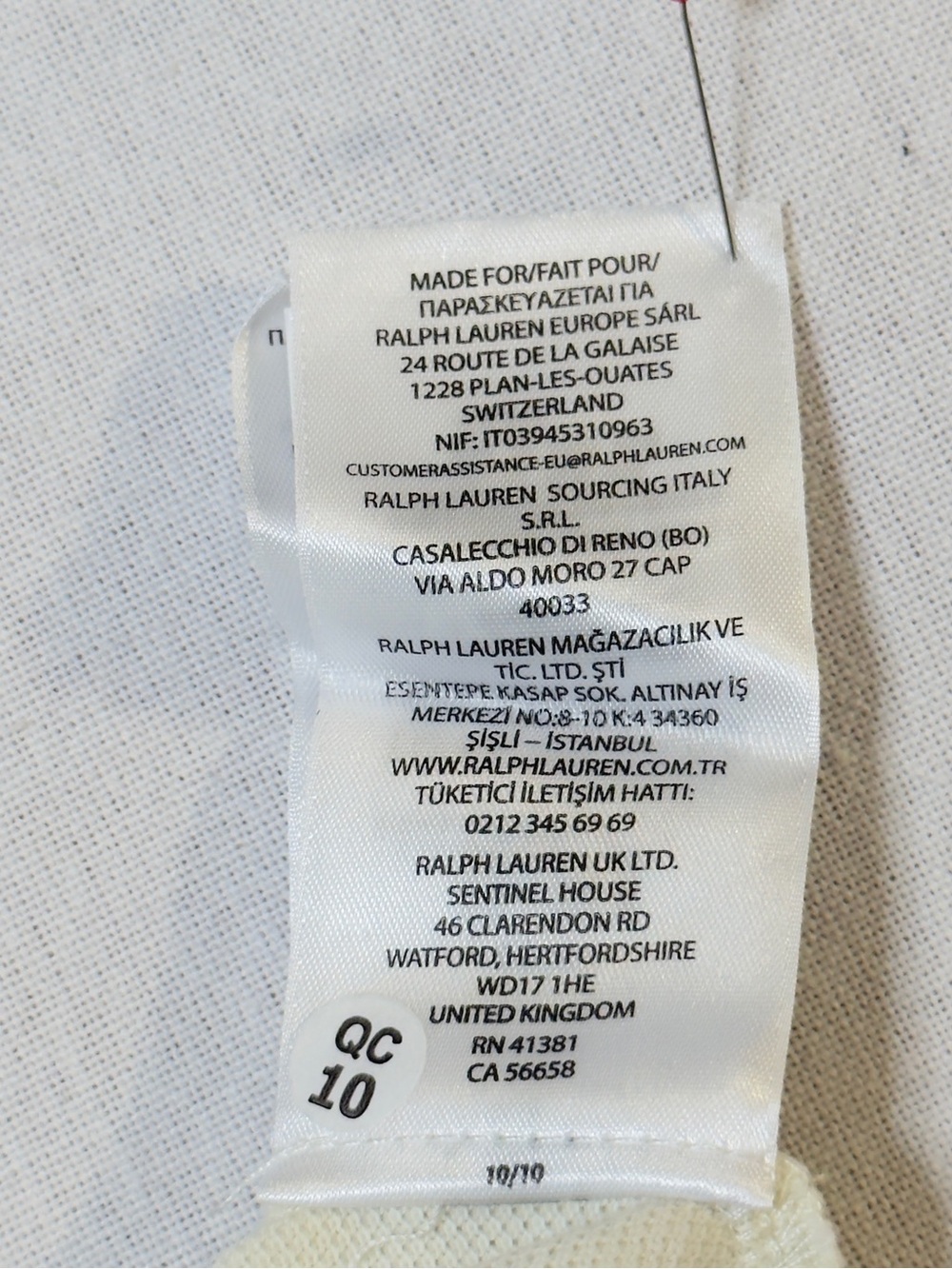 Men’s Polo by Ralph Lauren Cream Short-Sleeve Custom Slim Fit Polo Size L - Picture 15 of 15